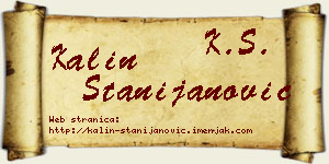 Kalin Stanijanović vizit kartica